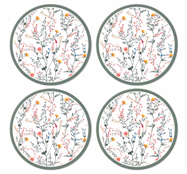 Tunn minimalistisk trädgård blommor modern glasunderlägg - Tenstickers