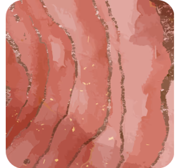 Glasunderlägg i abstrakt rosa marmorvirvlar - Tenstickers