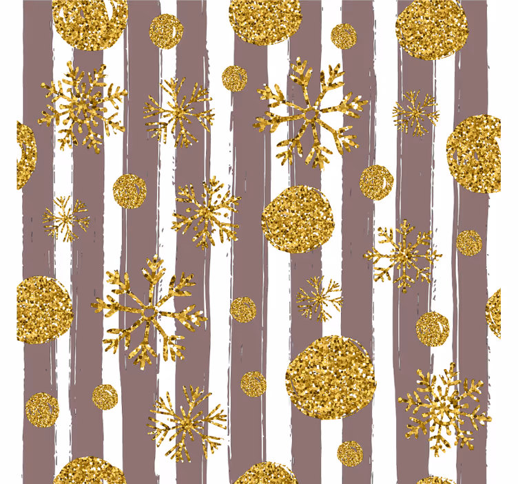 Guldbollar och snöflingor julbana - Tenstickers