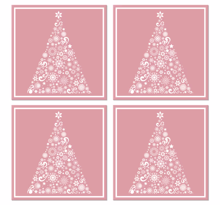 Festligt träd på rosa julbana - Tenstickers