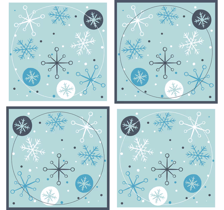 Julunderlägg snöflinge mönster kollektion - Tenstickers