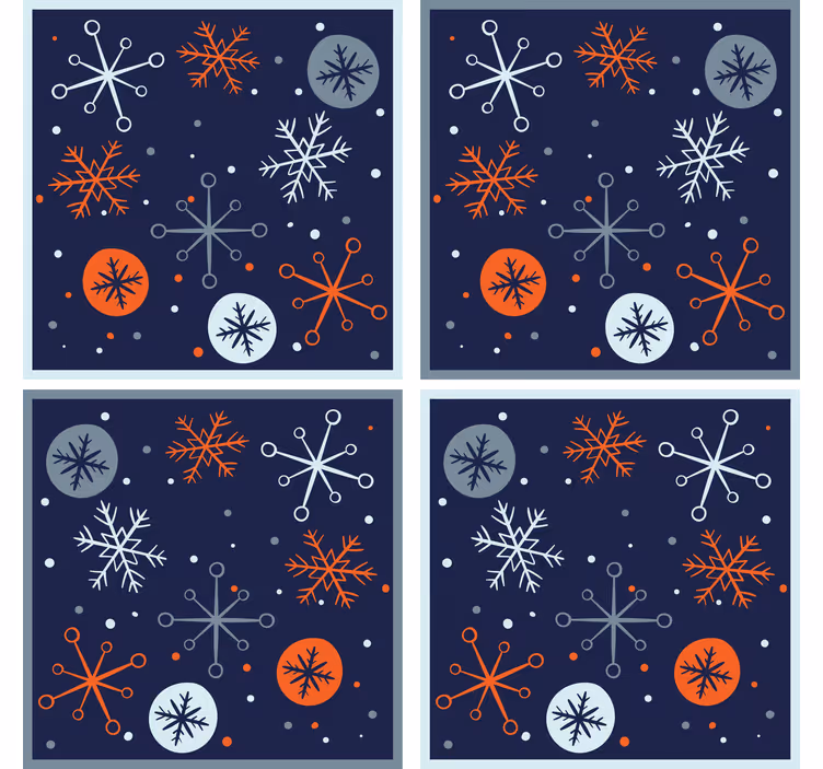 Julunderlägg med snöflinge mönster - Tenstickers