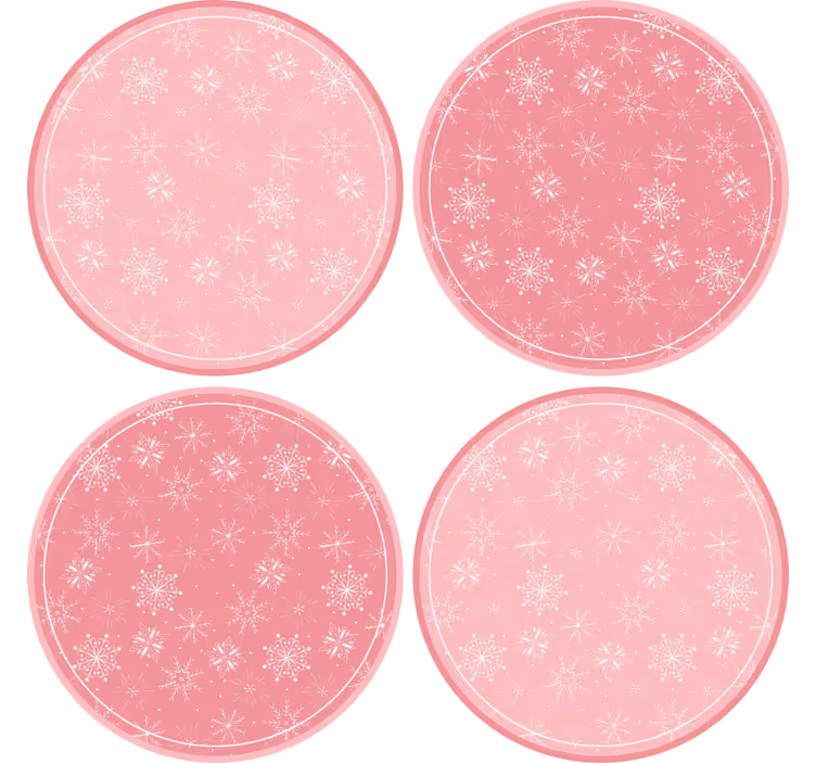 Julunderlägg snöflinge mönster set - Tenstickers