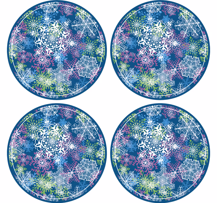 Lysande snöflingor julbana - Tenstickers