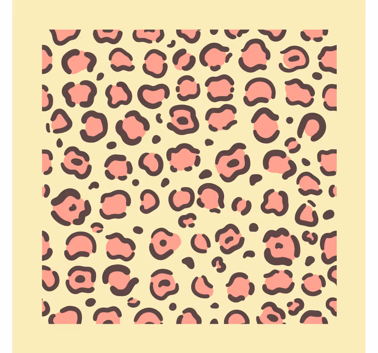 Glasunderlägg modernt med leopardfläckar mönster - Tenstickers