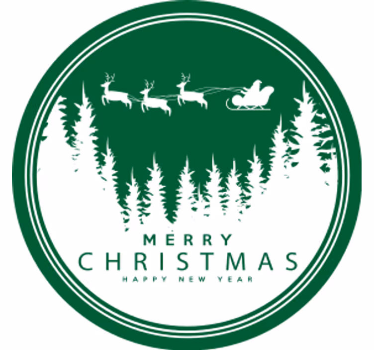 Julunderlägg festlig tomte släde scen - Tenstickers