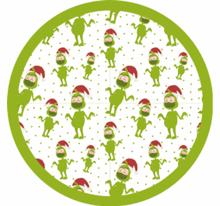 Julunderlägg med fantasifulla gröna figurer - Tenstickers