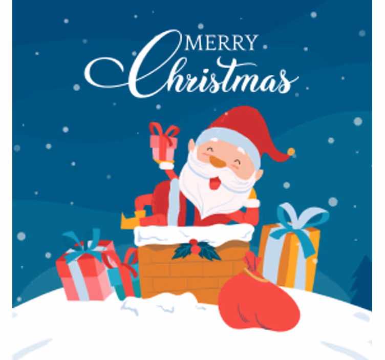 Julunderlägg tomte med gåvor - Tenstickers