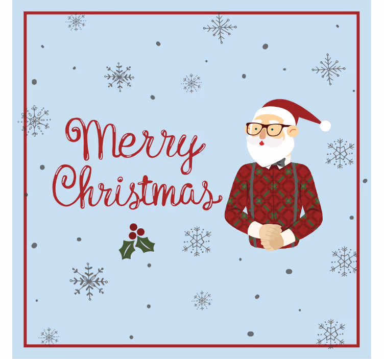 Julunderlägg tomte med snöflingor - Tenstickers
