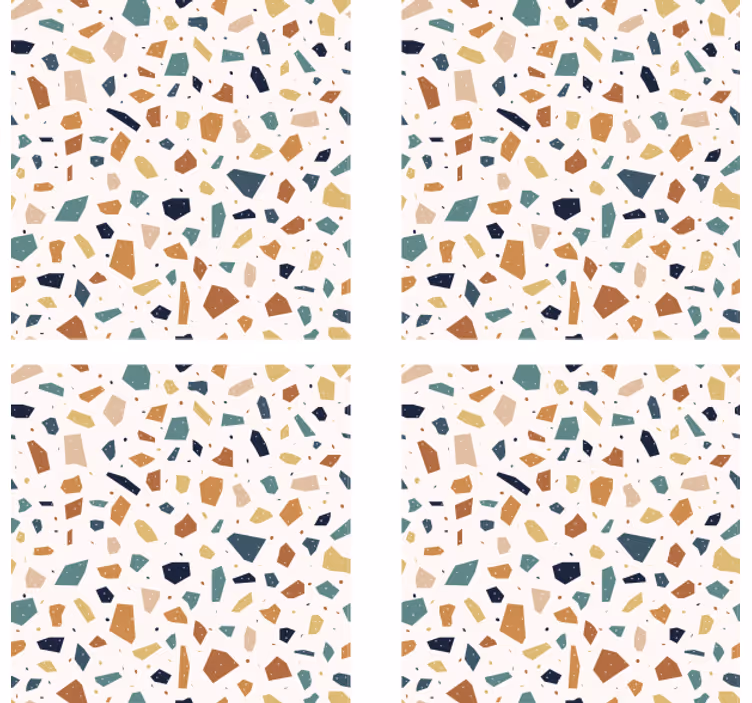 Glasunderlägg öl med terrazzo mönster - Tenstickers