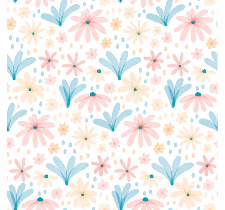 Glasunderlägg med blommönster - Tenstickers