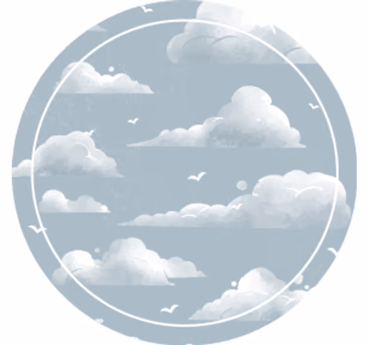 Glasunderlägg molnig himmelmönster - Tenstickers