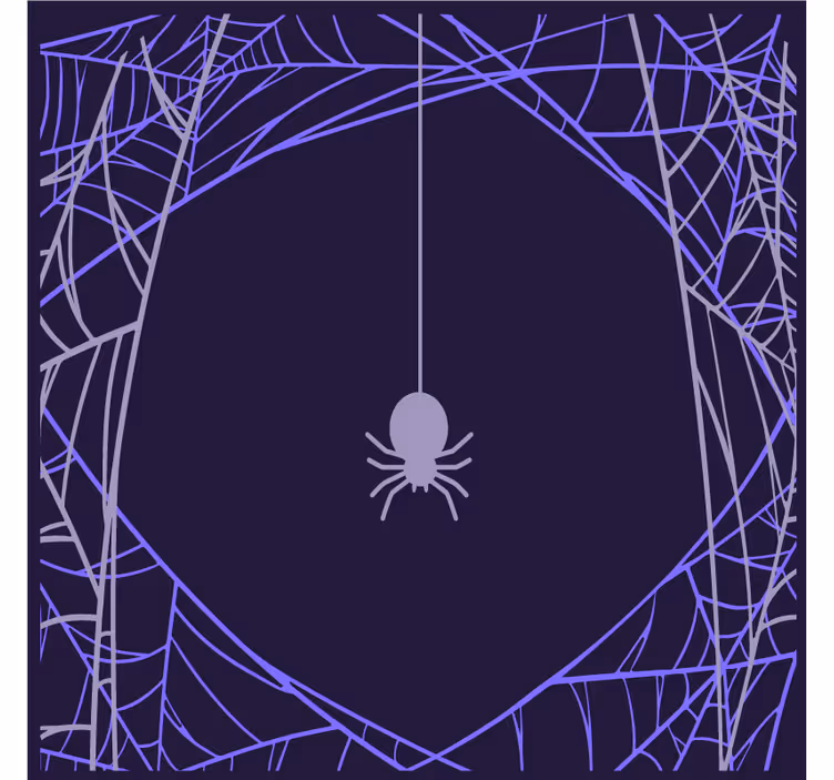 Spindelnät över en mörklila halloween -dalbana - Tenstickers