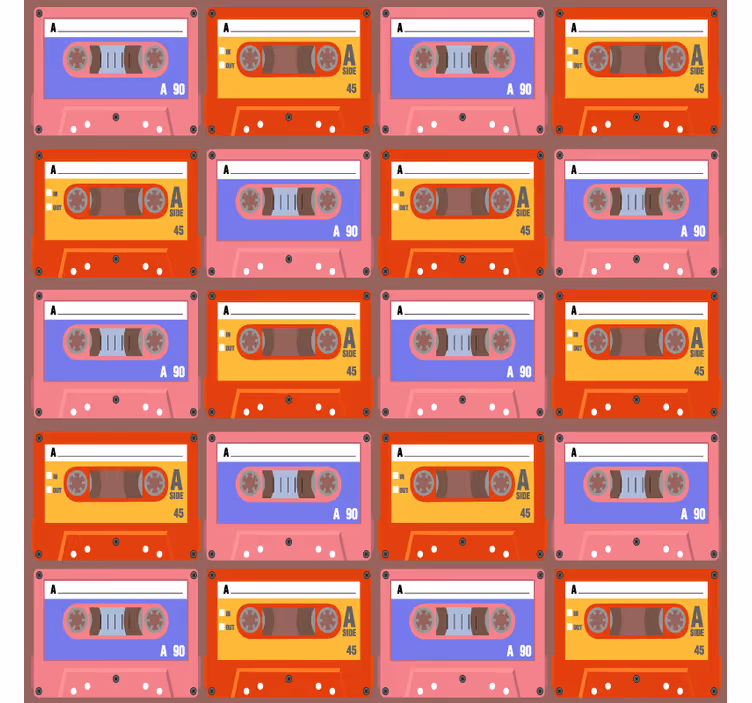 Glasunderlägg vintage retro kassettband - Tenstickers