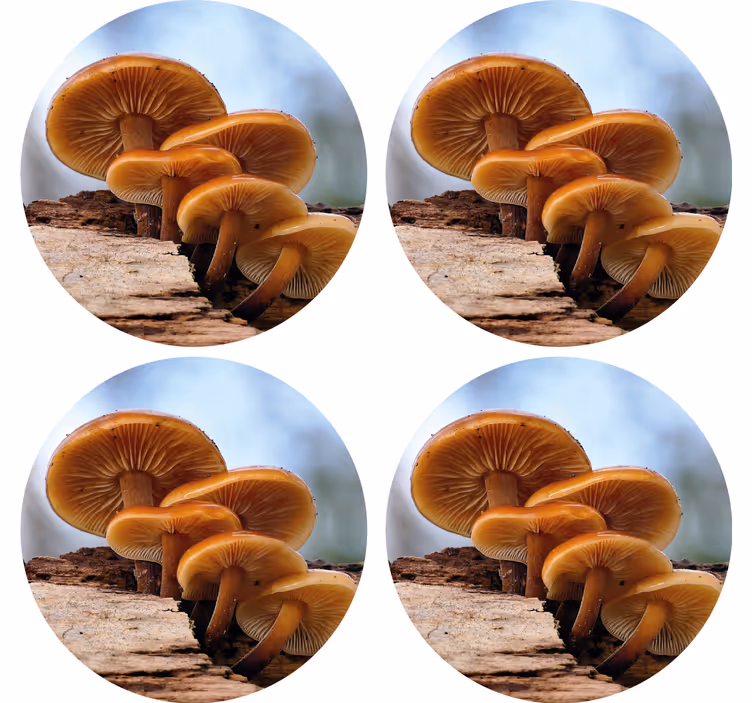 Glasunderlägg modernt svampkluster arrangement - Tenstickers