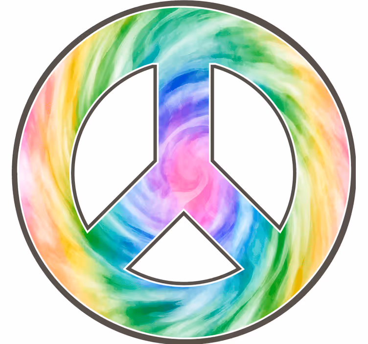 Tie dye fred symbol vintage glasunderlägg - Tenstickers
