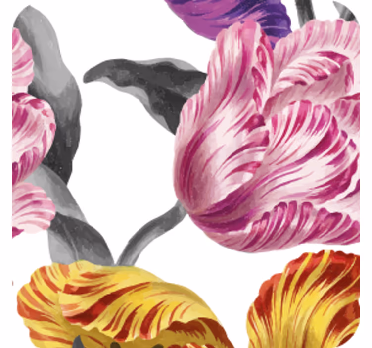 Glasunderlägg modernt livliga botaniska motiv - Tenstickers