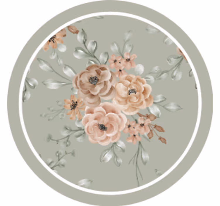Glasunderlägg modernt med blommig elegans motiv - Tenstickers