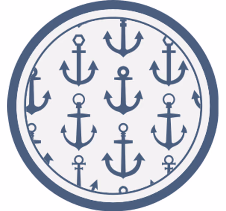 Glasunderlägg nautisk ankrmotiv - Tenstickers