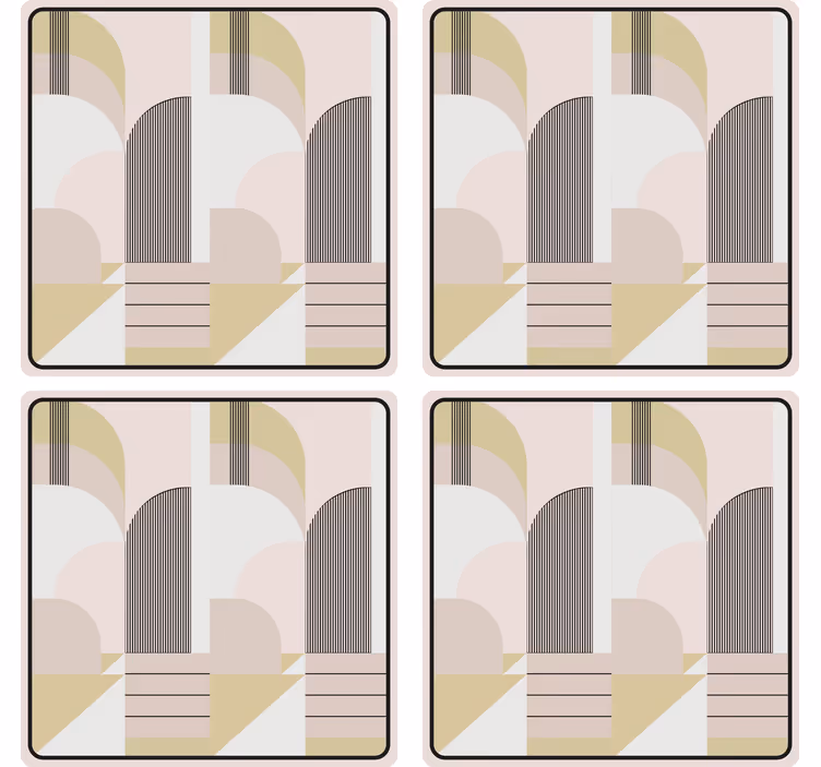 Glasunderlägg modernt geometriskt mönster - Tenstickers