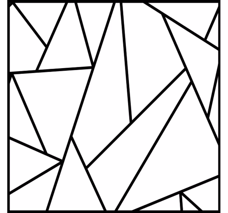 Glasunderlägg geometriska svarta linjer - Tenstickers