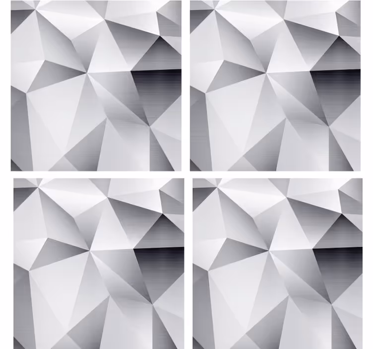 Glasunderlägg geometriskt metalliskt mönster - Tenstickers
