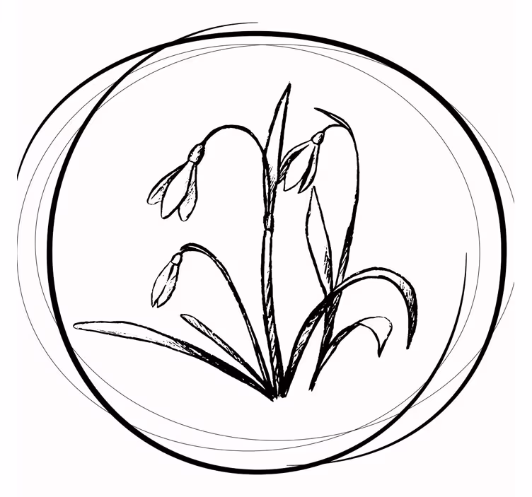 Glasunderlägg elegant blomsterteckning - Tenstickers