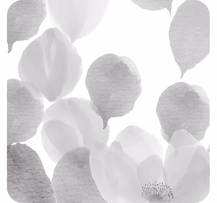 Glasunderlägg i mjuka gråa blad - Tenstickers