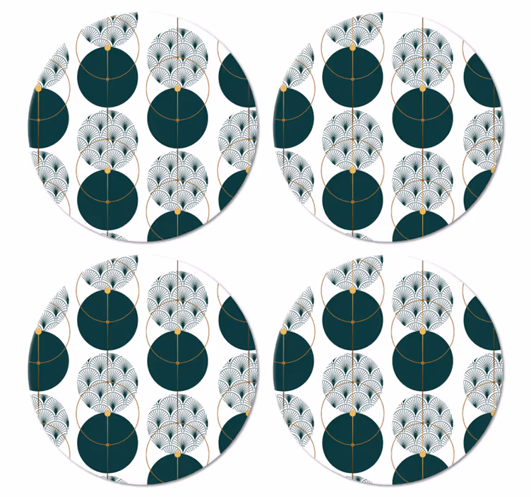 Glamour stil geo art modern glasunderlägg - Tenstickers