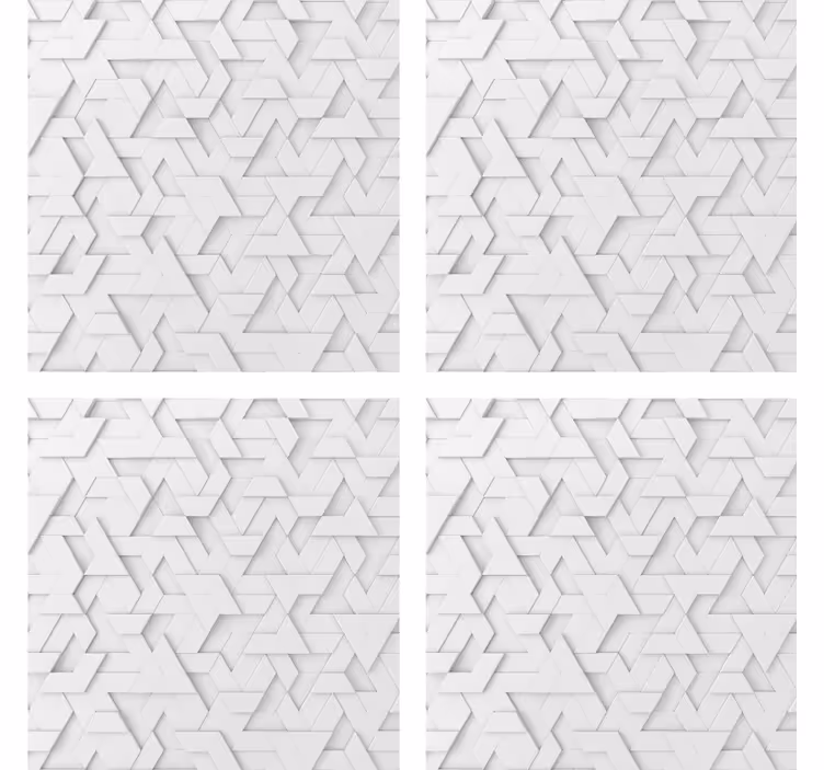 Geometriskt texturerat mönster glasunderlägg - Tenstickers