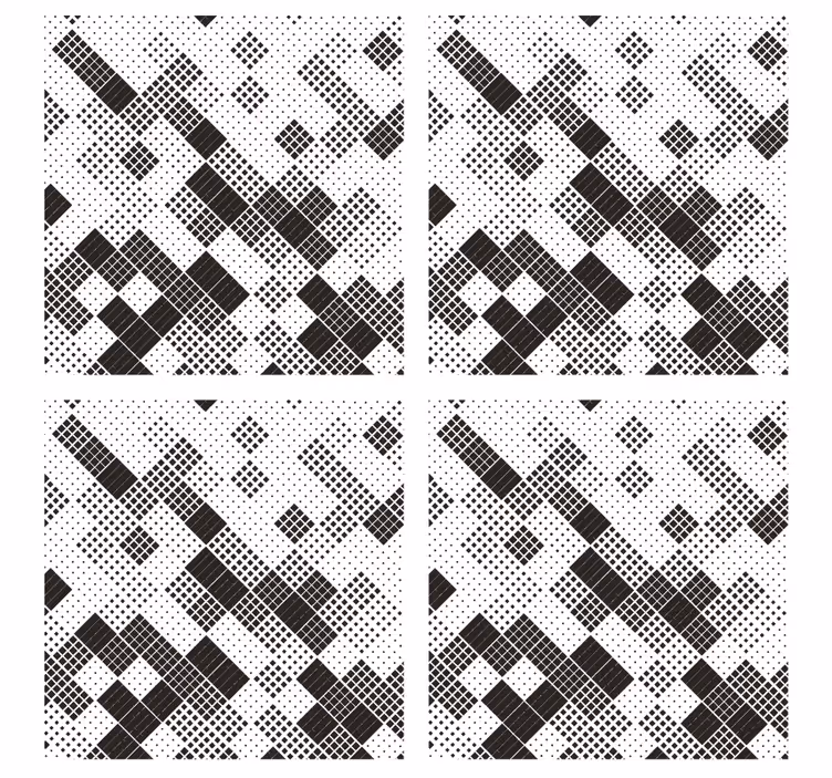 Geometriskt prickmönster glasunderlägg - Tenstickers
