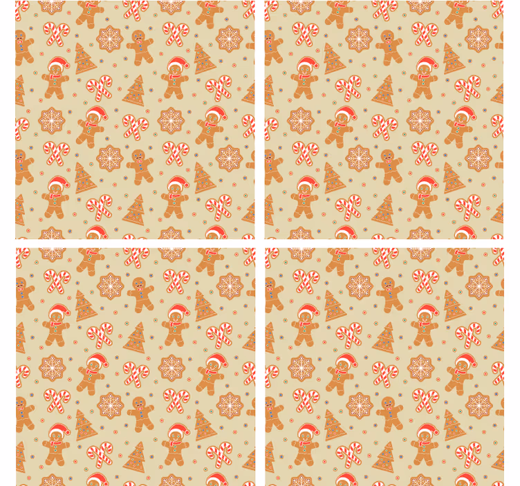Julunderlägg festligt pepparkaksmönster - Tenstickers