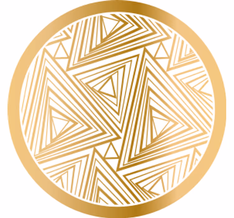 Glasunderlägg med geometriskt mönster av trianglar - Tenstickers