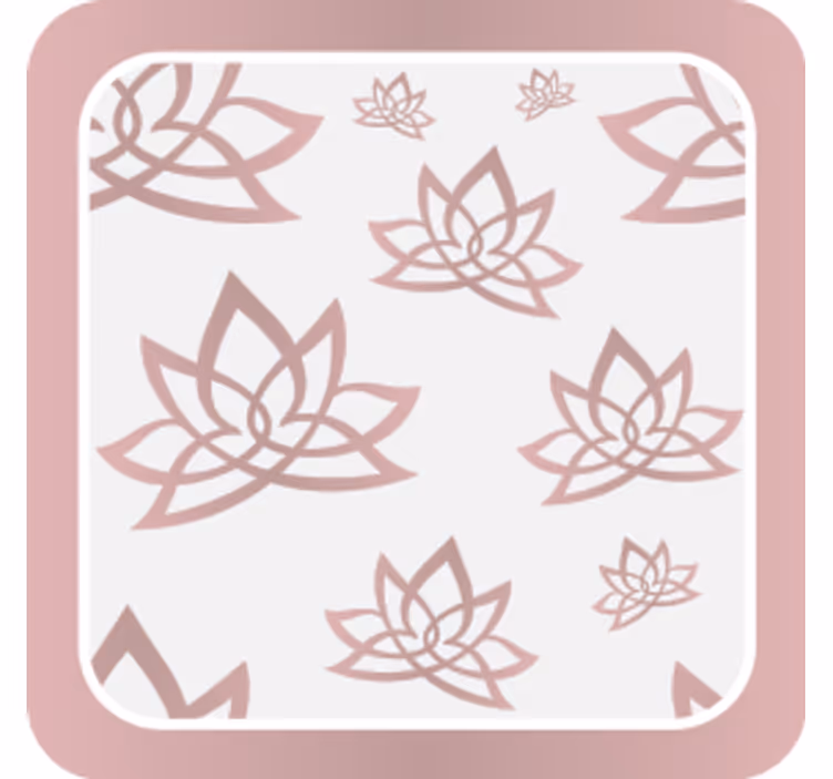 Lotusmönster glasunderlägg - Tenstickers