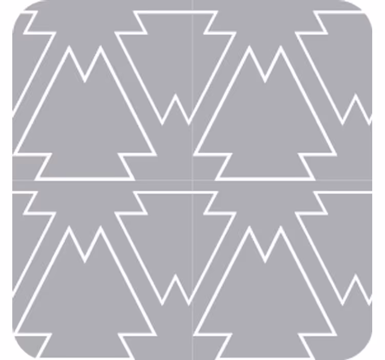 Glasunderlägg med vinklat trämotiv - Tenstickers