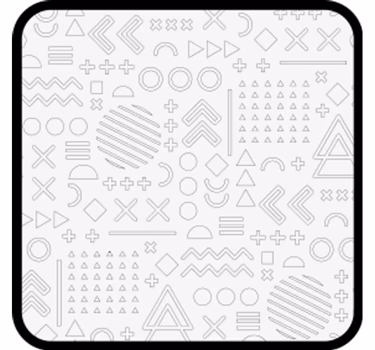 Glasunderlägg med abstrakta geometriska mönster - Tenstickers