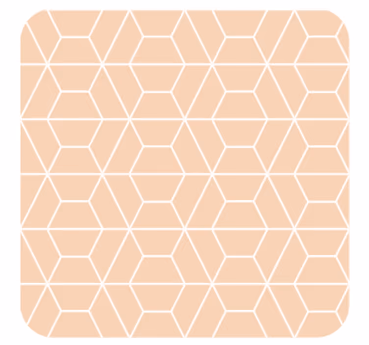 Glasunderlägg i geometrisk hexagonal arrangemang - Tenstickers