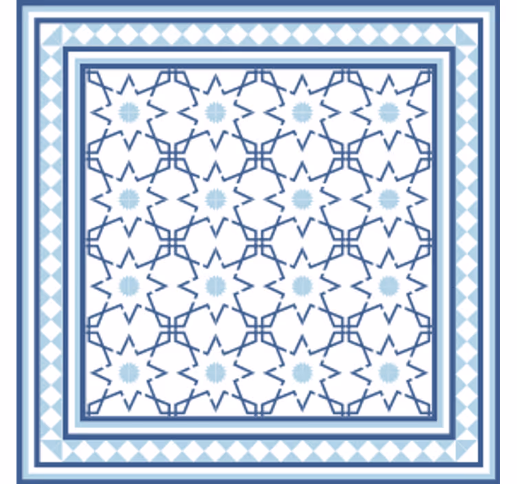 Glasunderlägg med geometrisk formmotiv - Tenstickers