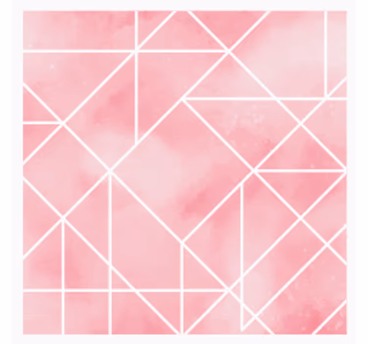 Glasunderlägg geometriskt rosa mönster - Tenstickers