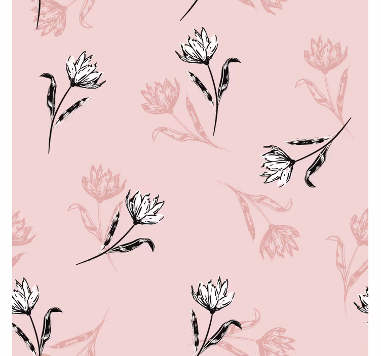 Glasunderlägg blommönster i mjuka nyanser - Tenstickers