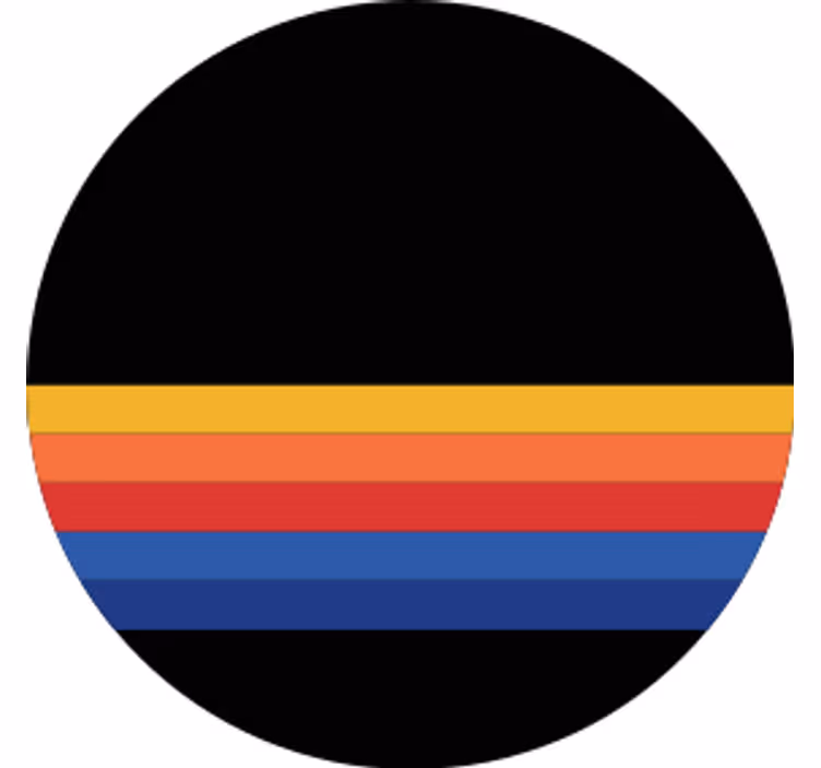 Glasunderlägg färgglad randig cirkulär mönster - Tenstickers