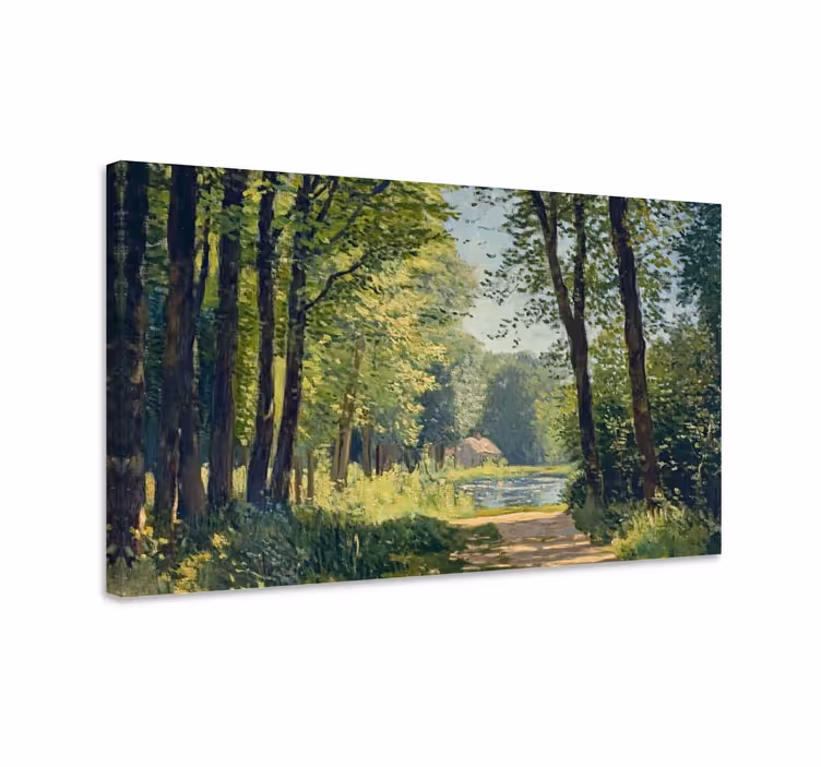 Grön skog Kanvas landskap - Tenstickers