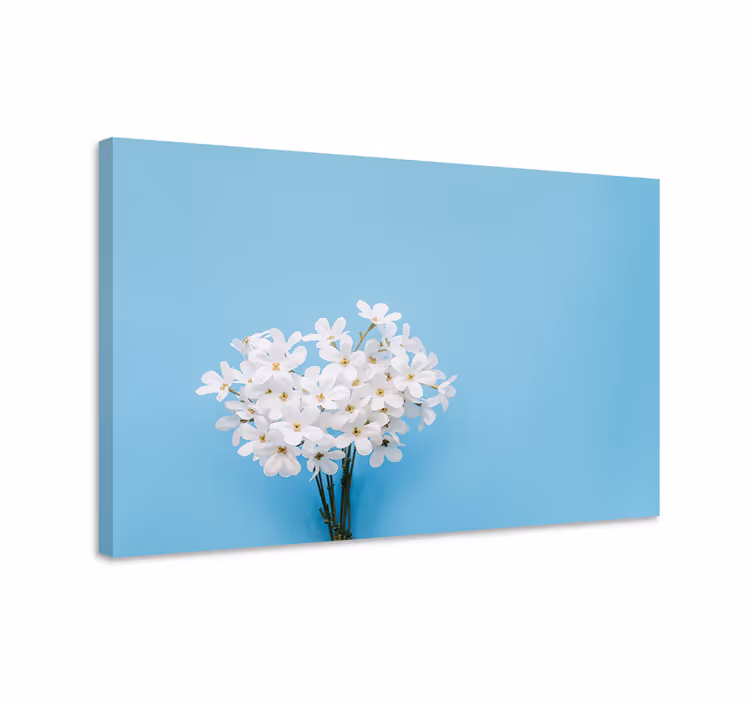 Blå canvas tavla jazmin blå bakgrund - Tenstickers
