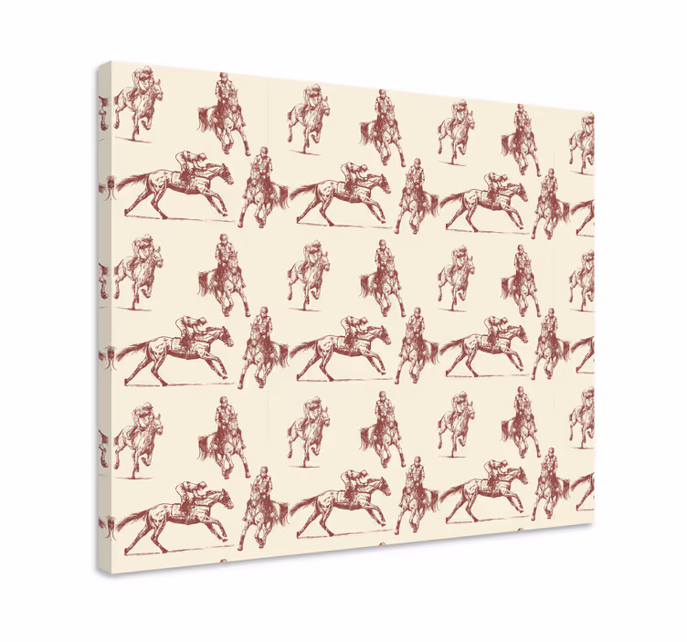 Kanvas häst beige och brun hästmotiv - Tenstickers