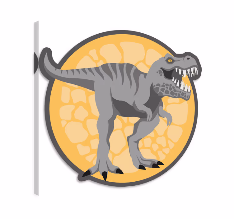 Kanvas dinosaurie t-rex bakgrund handritad - Tenstickers