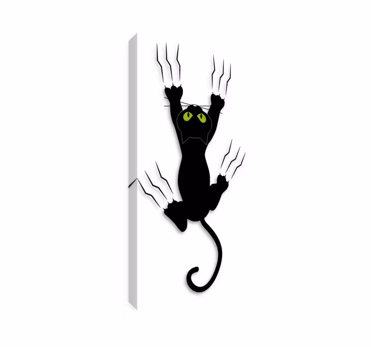 Kanvas katter väggdekal katt för barn - Tenstickers