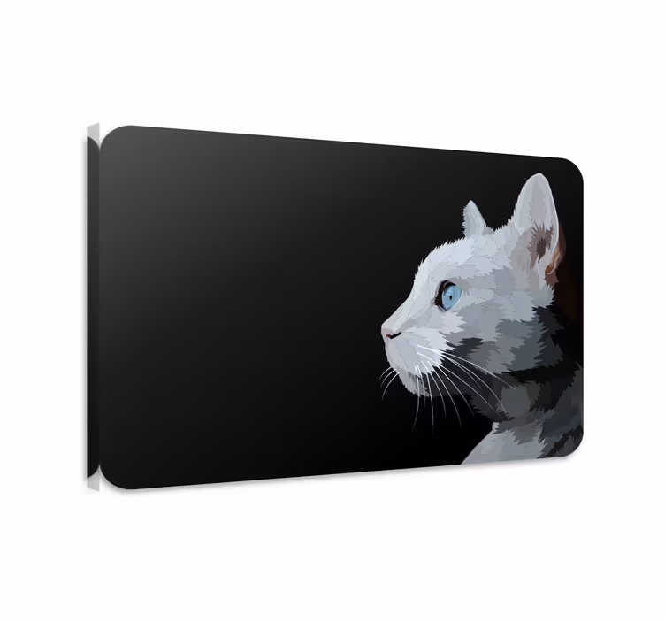 Kanvas katter kattansikte med blå ögon - Tenstickers