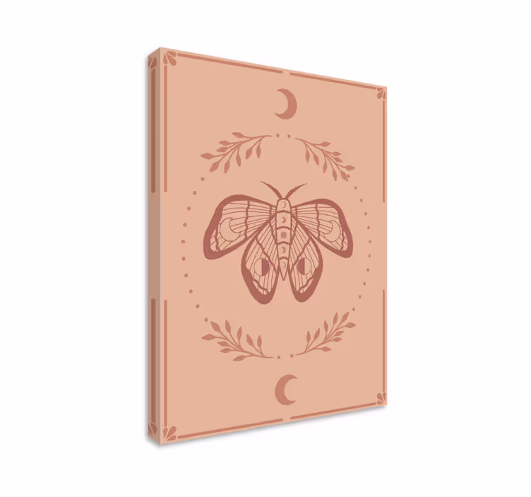 Kanvas fjärilar boho fjärilar - Tenstickers