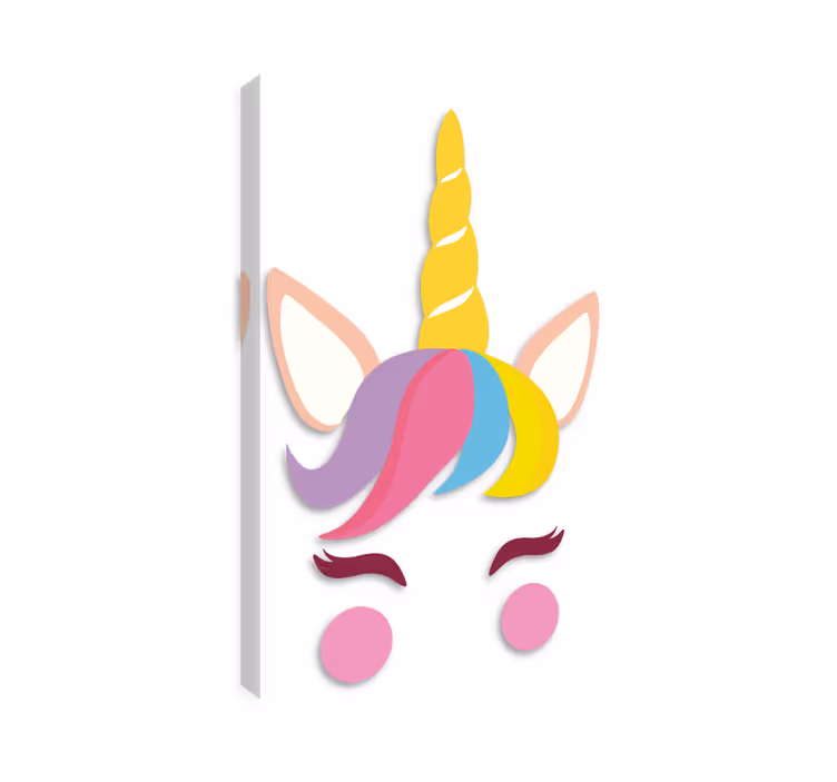 Kanvas enhörningar set unicornio iphone - Tenstickers