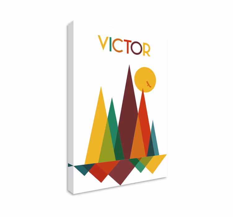 Victors geometriska landskap Kanvas geometrisk - Tenstickers